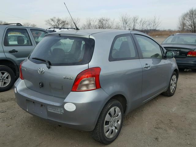 JTDJT923X75103575 - 2007 TOYOTA YARIS SILVER photo 4