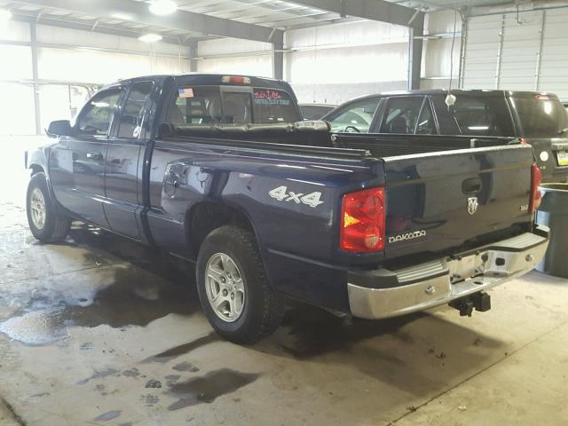 1D7HW42KX5S236504 - 2005 DODGE DAKOTA SLT BLUE photo 3