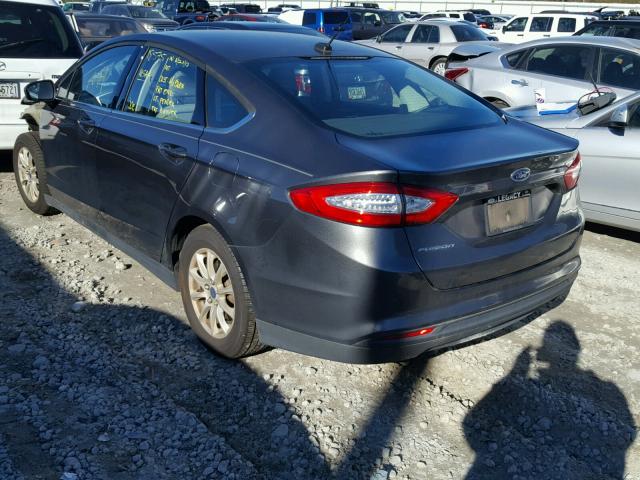 3FA6P0G78FR141437 - 2015 FORD FUSION S CHARCOAL photo 3
