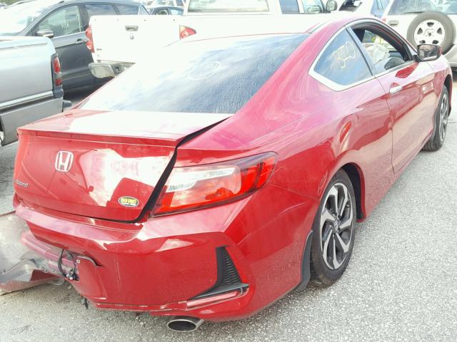 1HGCT1B4XGA005724 - 2016 HONDA ACCORD LX- RED photo 4