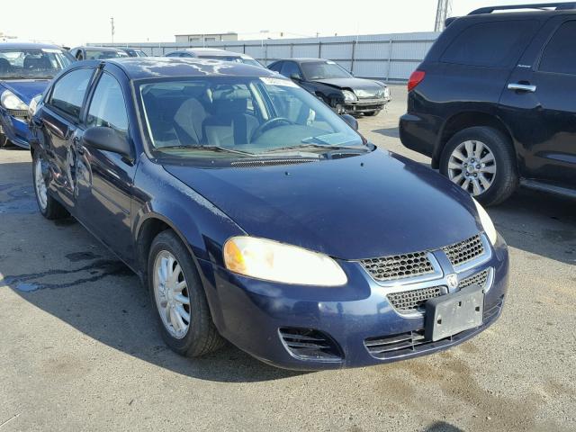 1B3EL46X26N277349 - 2006 DODGE STRATUS SX BLUE photo 1