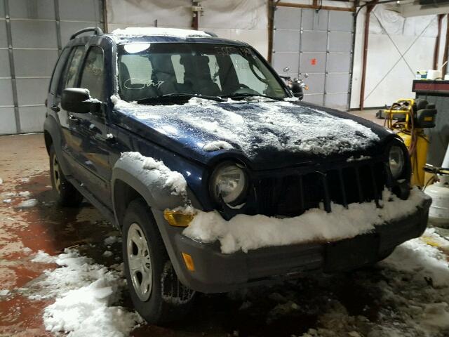 1J4GL48K45W514662 - 2005 JEEP LIBERTY SP BLUE photo 1