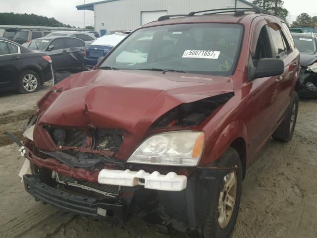 KNDJC733055368697 - 2005 KIA SORENTO EX BURGUNDY photo 2