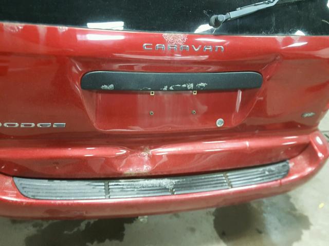 1D4GP25383B207661 - 2003 DODGE CARAVAN SE RED photo 9