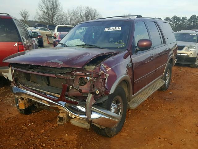 1FMRU17L5YLB16799 - 2000 FORD EXPEDITION MAROON photo 2