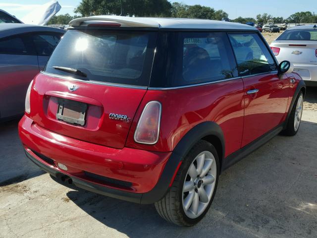 WMWRE33484TD77897 - 2004 MINI COOPER S RED photo 4