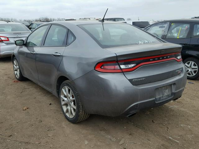 1C3CDFBH6DD184967 - 2013 DODGE DART SXT GRAY photo 3