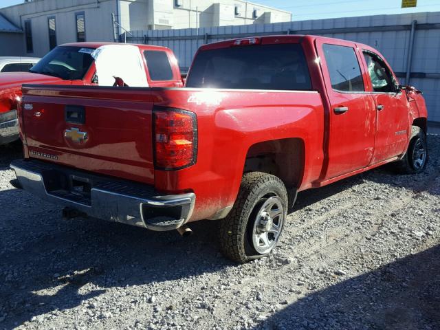 3GCUKPEC8EG390596 - 2014 CHEVROLET SILVERADO RED photo 4