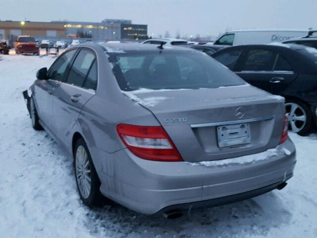 WDDGF52X68F114877 - 2008 MERCEDES-BENZ C 230 GRAY photo 3