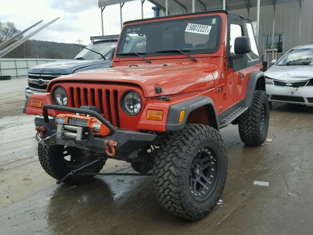 1J4FA39S95P310976 - 2005 JEEP WRANGLER X ORANGE photo 2