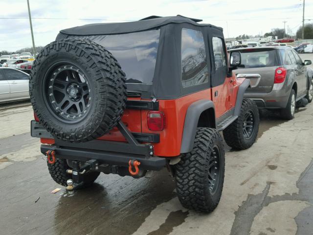 1J4FA39S95P310976 - 2005 JEEP WRANGLER X ORANGE photo 4