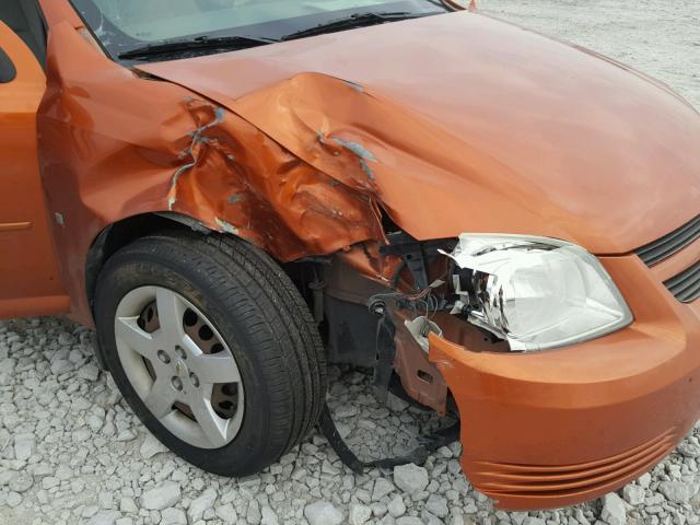 1G1AK55FX77191350 - 2007 CHEVROLET COBALT LS ORANGE photo 9