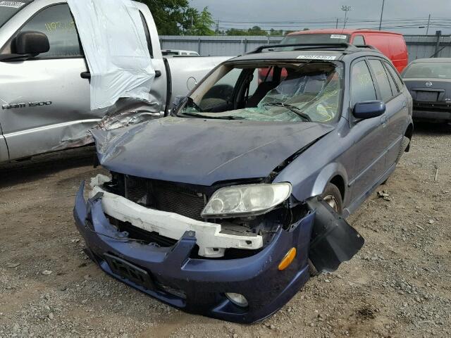 JM1BJ245621475530 - 2002 MAZDA PROTEGE PR BLUE photo 2