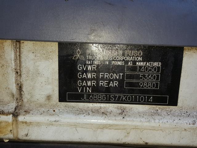 JL6BBG1S77K011014 - 2007 MITSUBISHI FUSO TRUCK OF FE 84D WHITE photo 10