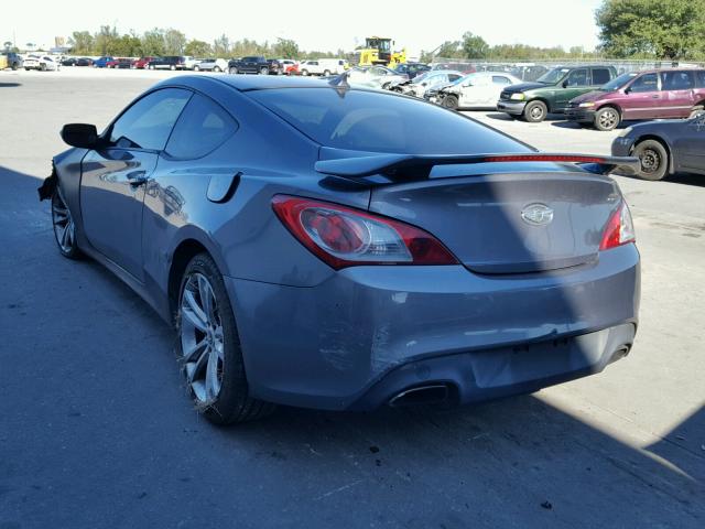 KMHHU6KH3BU057698 - 2011 HYUNDAI GENESIS CO GRAY photo 3