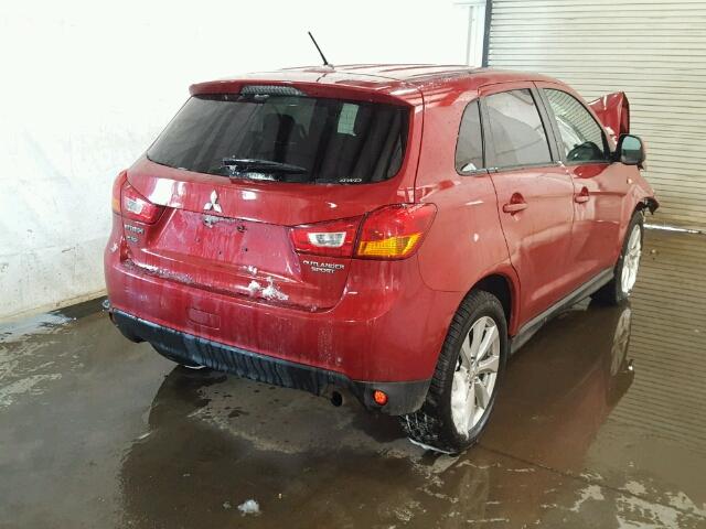 4A4AR3AU4DE023554 - 2013 MITSUBISHI OUTLANDER RED photo 4