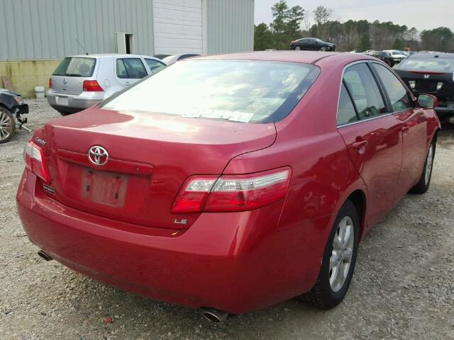 4T1BK46K49U097367 - 2009 TOYOTA CAMRY SE RED photo 4