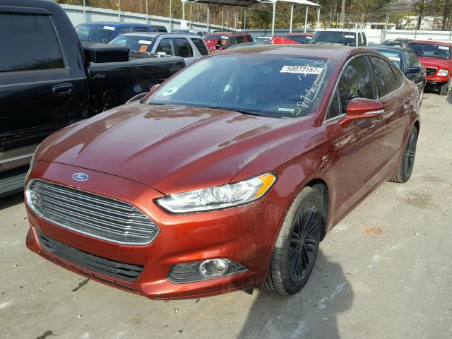 3FA6P0HD2ER156860 - 2014 FORD FUSION SE ORANGE photo 2