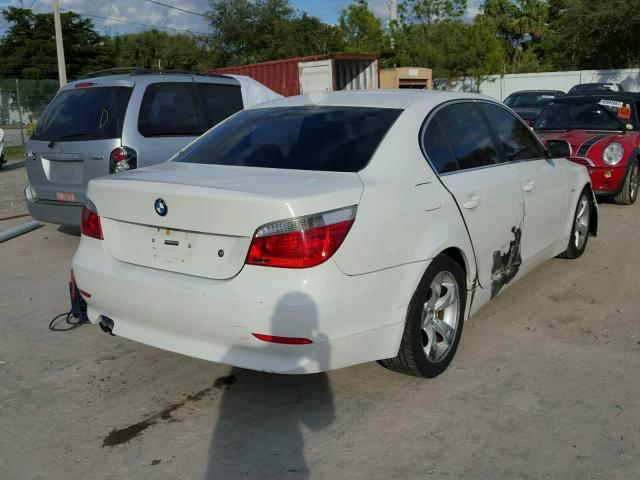 WBANE53516CK82570 - 2006 BMW 525 I WHITE photo 4