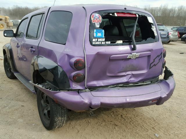 3GNDA23D58S559399 - 2008 CHEVROLET HHR LT PURPLE photo 3