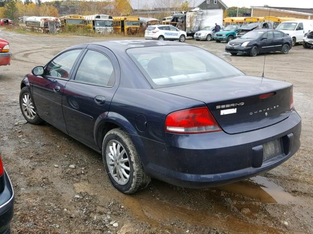 1C3EL46X62N286844 - 2002 CHRYSLER SEBRING LX BLUE photo 3