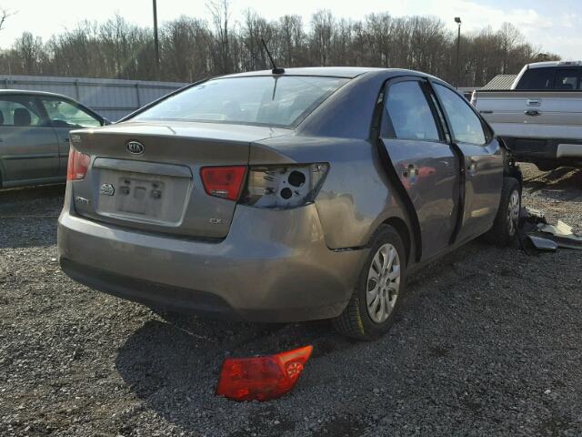 KNAFU4A29A5058308 - 2010 KIA FORTE EX GRAY photo 4