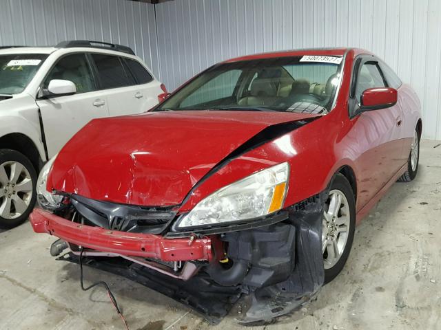 1HGCM72676A020908 - 2006 HONDA ACCORD EX RED photo 2