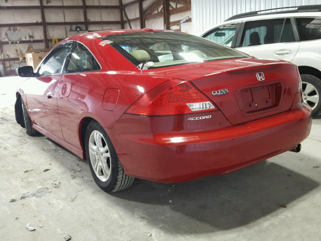 1HGCM72676A020908 - 2006 HONDA ACCORD EX RED photo 3