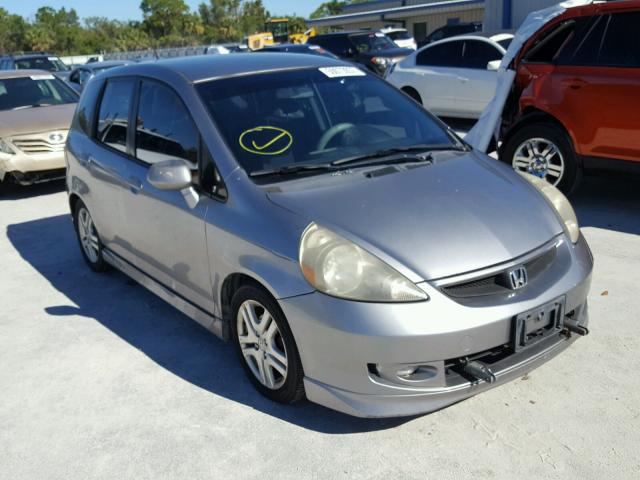 JHMGD37667S040742 - 2007 HONDA FIT S GRAY photo 1