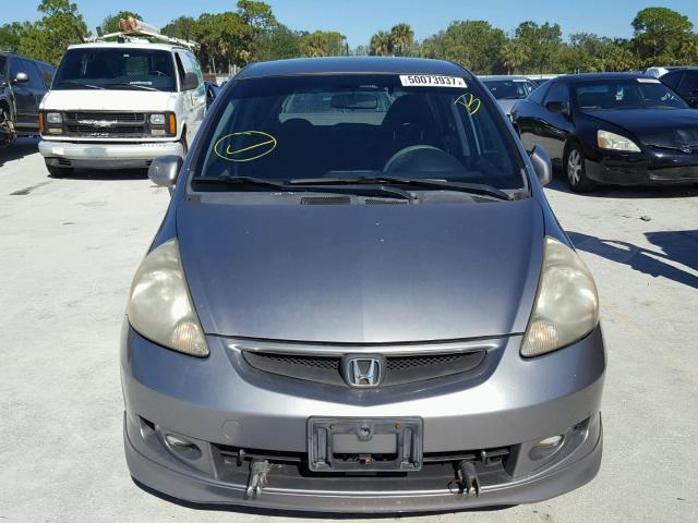 JHMGD37667S040742 - 2007 HONDA FIT S ნაცრისფერი ფოტო 9
