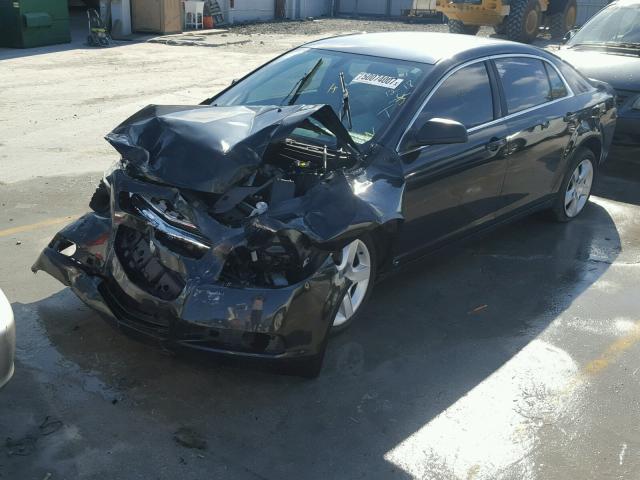 1G1ZA5E01AF107365 - 2010 CHEVROLET MALIBU LS BLACK photo 2