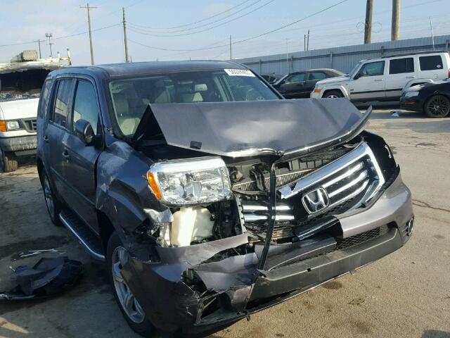 5FNYF4H57FB064510 - 2015 HONDA PILOT EXL GRAY photo 1