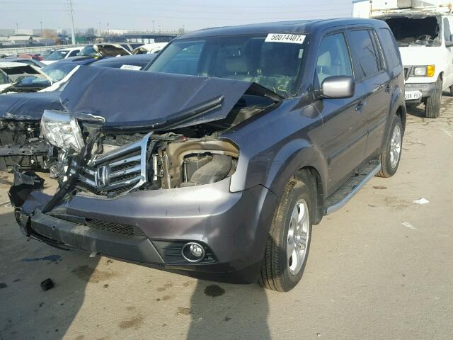 5FNYF4H57FB064510 - 2015 HONDA PILOT EXL GRAY photo 2