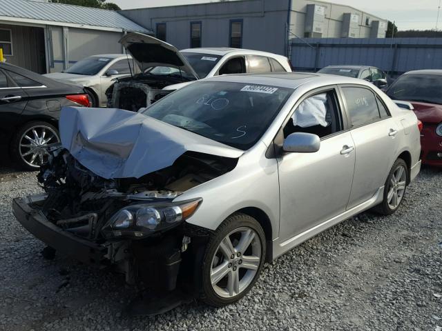 5YFBU4EE7DP164771 - 2013 TOYOTA COROLLA BA SILVER photo 2