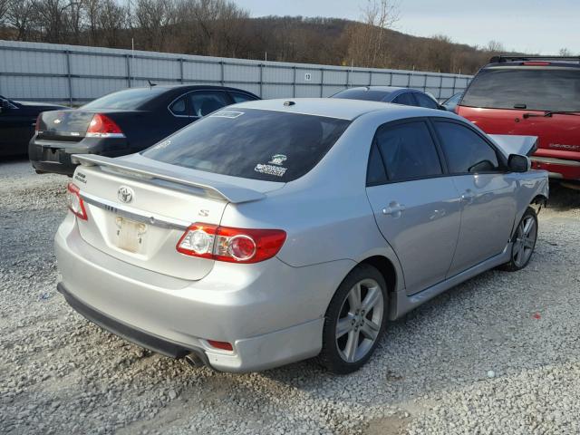 5YFBU4EE7DP164771 - 2013 TOYOTA COROLLA BA SILVER photo 4