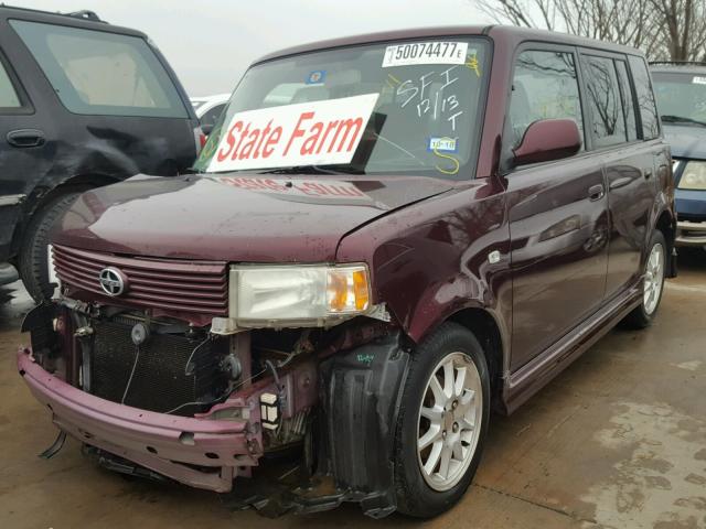 JTLKT324454003960 - 2005 TOYOTA SCION XB BURGUNDY photo 2