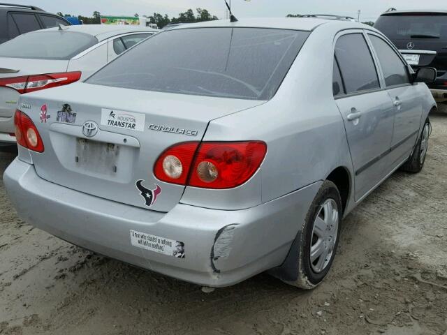 1NXBR32E98Z013807 - 2008 TOYOTA COROLLA CE SILVER photo 4