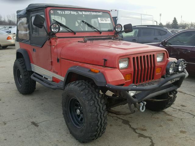 2J4FY29T0LJ529396 - 1990 JEEP WRANGLER / RED photo 1