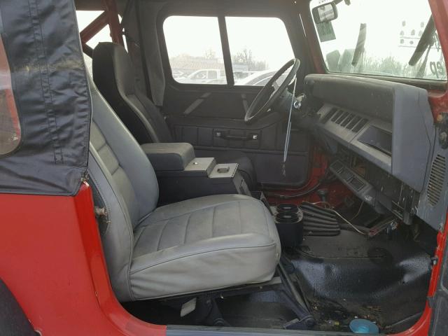 2J4FY29T0LJ529396 - 1990 JEEP WRANGLER / RED photo 5