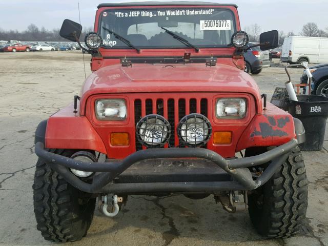 2J4FY29T0LJ529396 - 1990 JEEP WRANGLER / RED photo 9