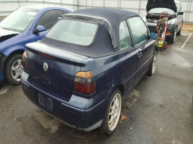 3VWDB61E1XM808001 - 1999 VOLKSWAGEN CABRIO GLS BLUE photo 4