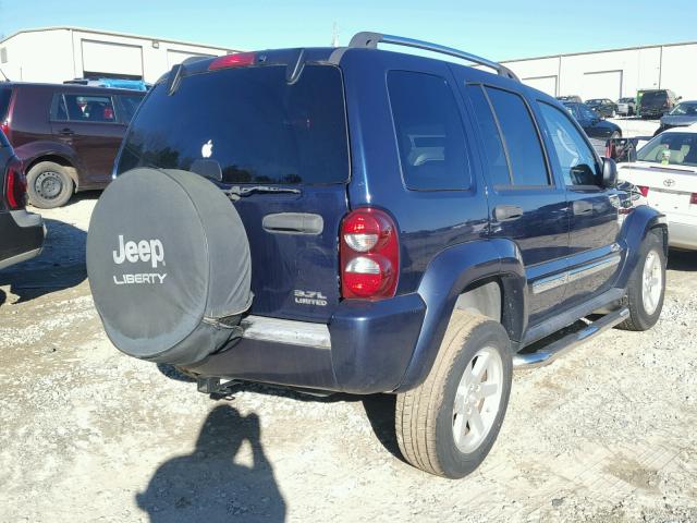1J4GK58K36W140667 - 2006 JEEP LIBERTY LI BLUE photo 4