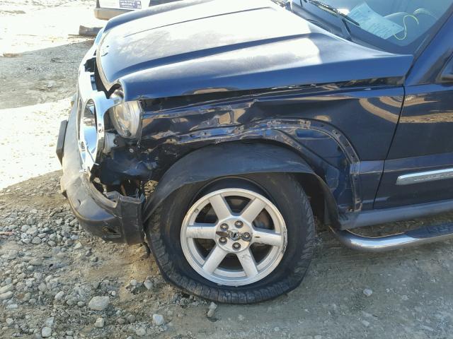 1J4GK58K36W140667 - 2006 JEEP LIBERTY LI BLUE photo 9