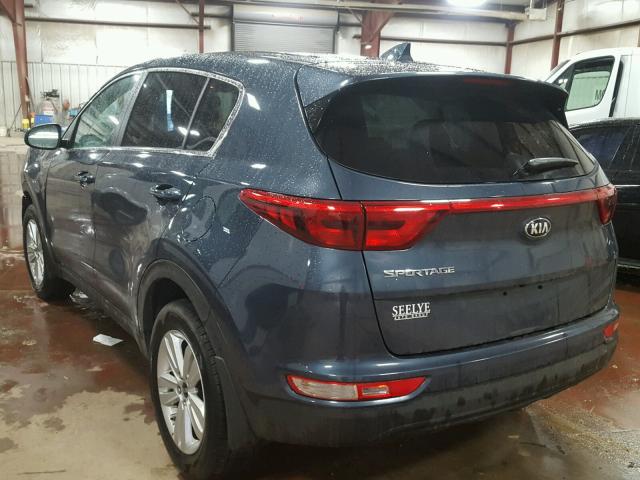 KNDPMCAC7H7166628 - 2017 KIA SPORTAGE L BLUE photo 3