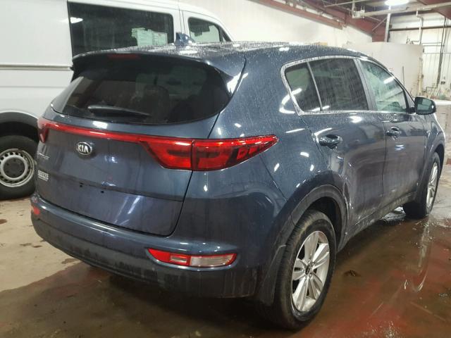 KNDPMCAC7H7166628 - 2017 KIA SPORTAGE L BLUE photo 4