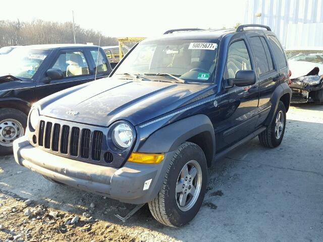 1J4GL48KX6W271571 - 2006 JEEP LIBERTY SP BLUE photo 2