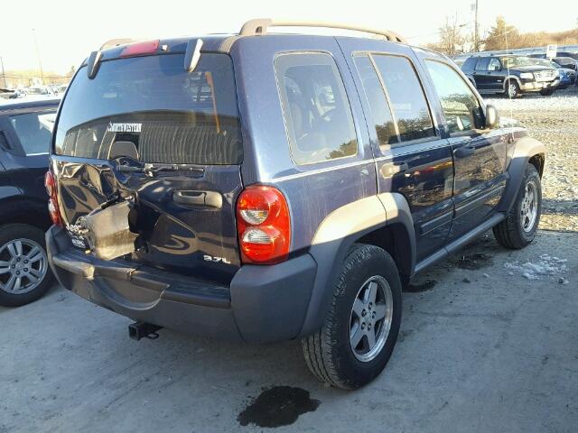 1J4GL48KX6W271571 - 2006 JEEP LIBERTY SP BLUE photo 4