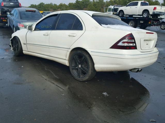 WDBRF52H97F854478 - 2007 MERCEDES-BENZ C 230 WHITE photo 3