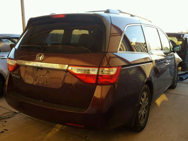 5FNRL5H67CB138161 - 2012 HONDA ODYSSEY EX BURGUNDY photo 4