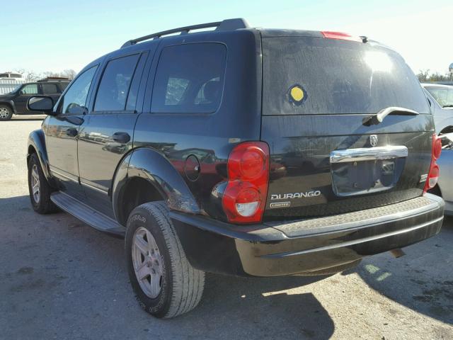 1D4HB58D85F624900 - 2005 DODGE DURANGO LI BLACK photo 3